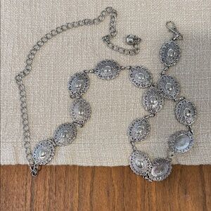 Women's Silver Chain Belt